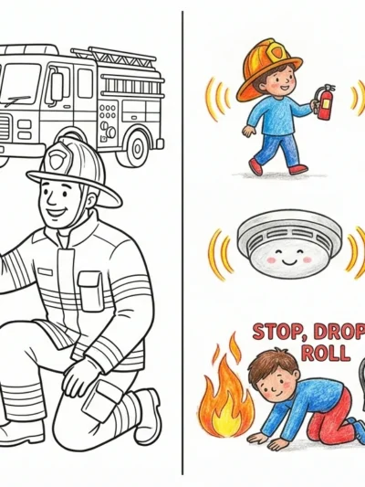 Fire Safety coloring pages
