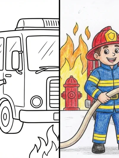 Fireman coloring pages
