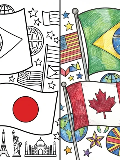 Flags Of The World coloring pages