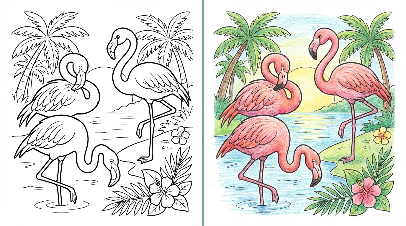flamingo coloring pages