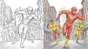 flash coloring pages