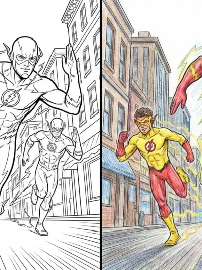 Flash coloring pages