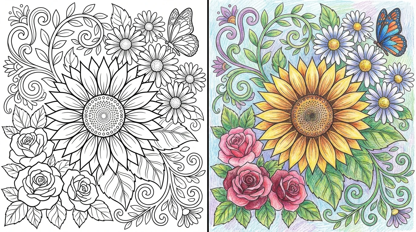 flower coloring pages