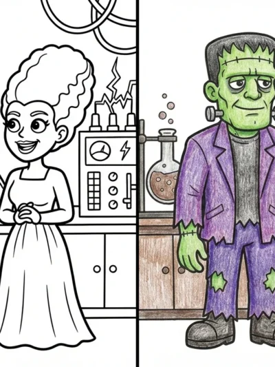 Frankenstein coloring pages