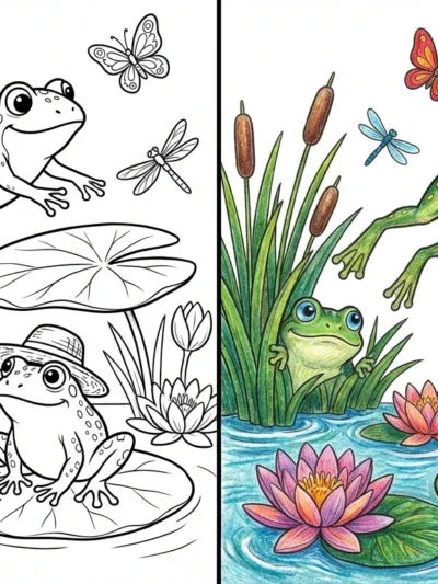Frog coloring pages