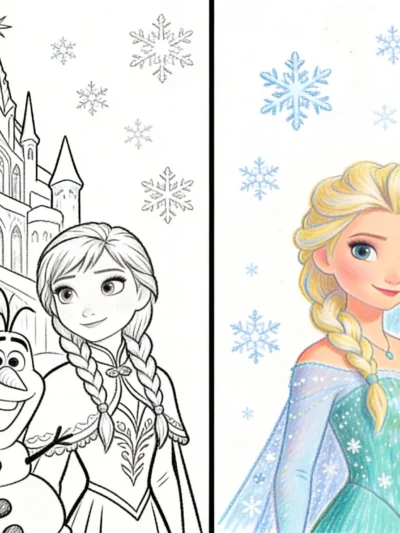 Frozen coloring pages