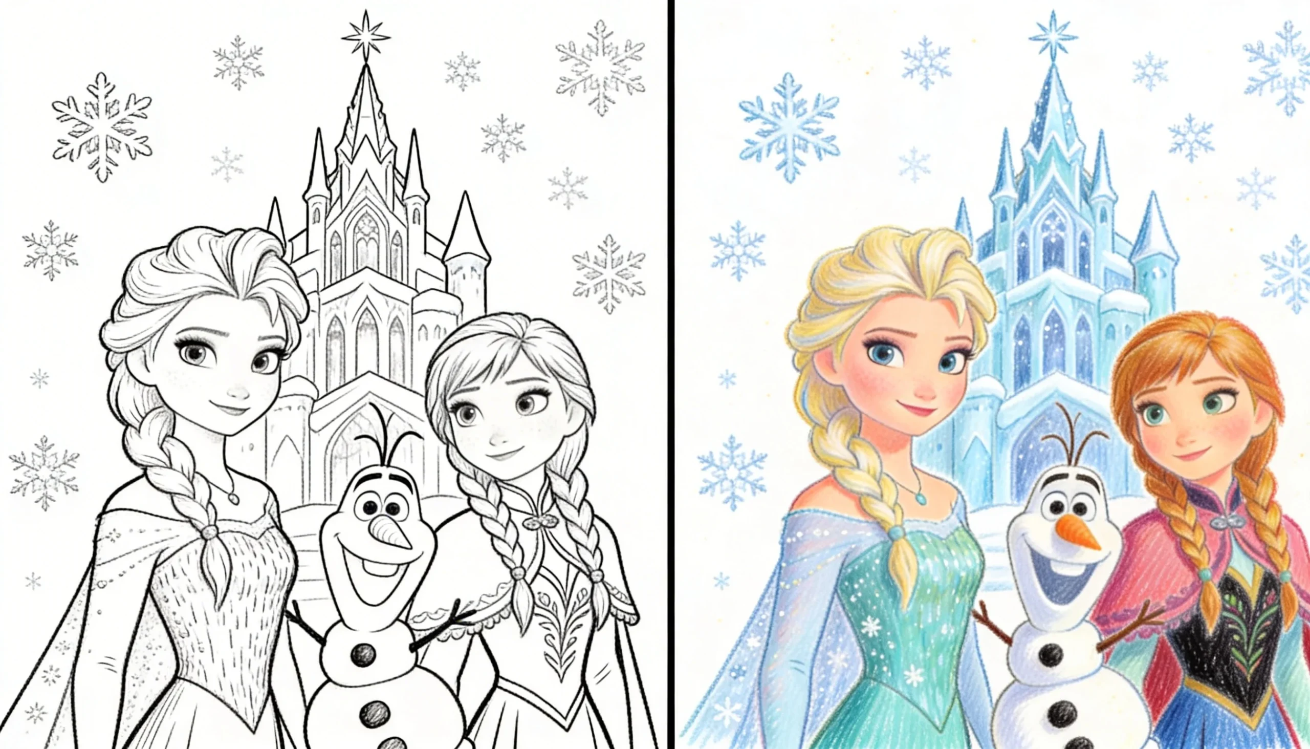 frozen coloring pages