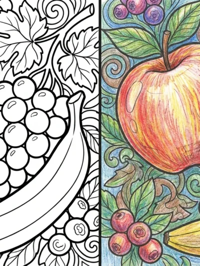 Fruit coloring pages