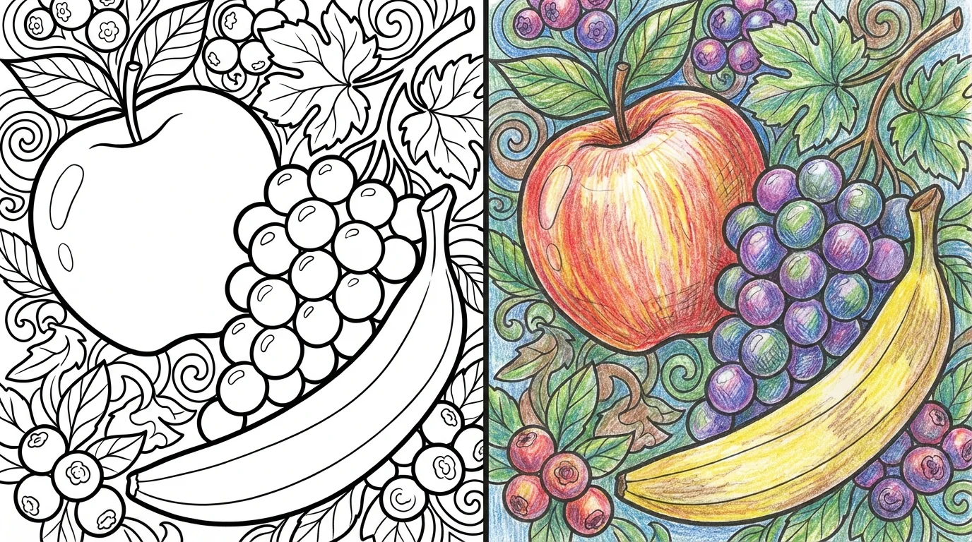 fruit coloring pages