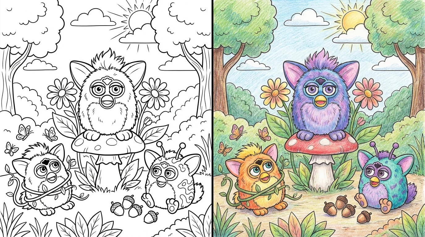furby coloring pages