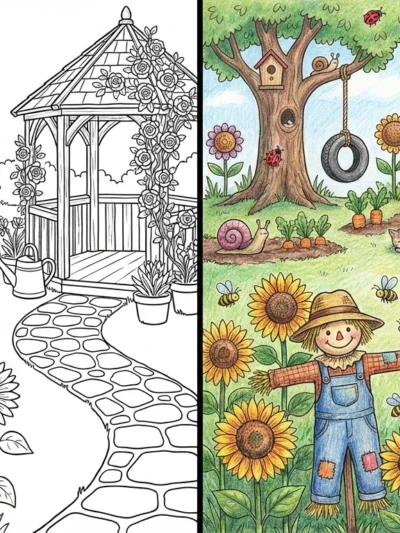 Garden coloring pages