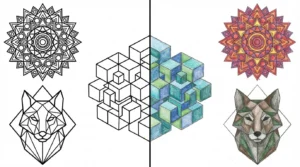 geometric coloring pages