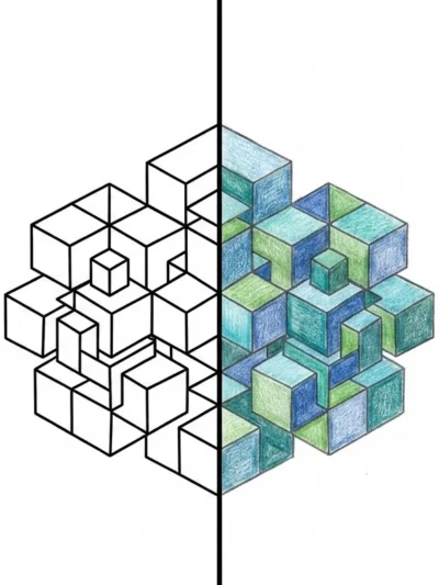 Geometric coloring pages