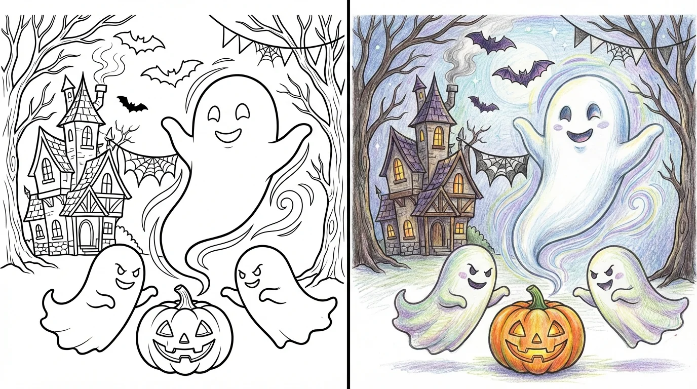 ghost coloring pages