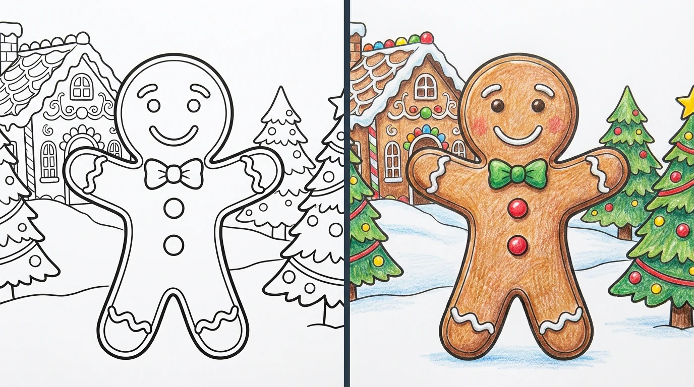 gingerbread man coloring pages