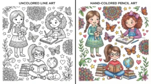 girl girl coloring pages