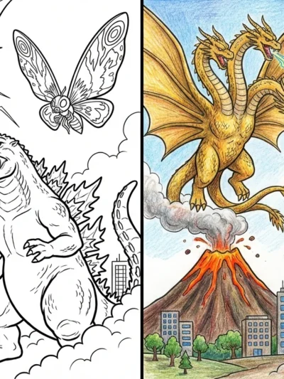 Godzilla coloring pages