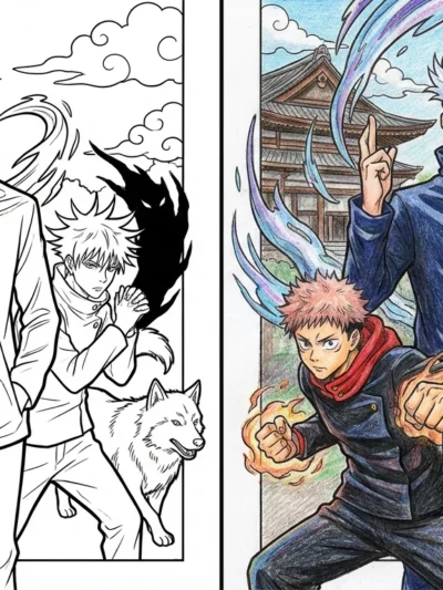 Gojo coloring pages