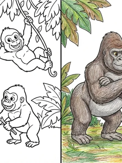 Gorilla coloring pages
