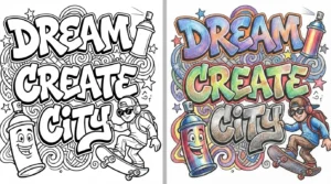 graffiti coloring pages