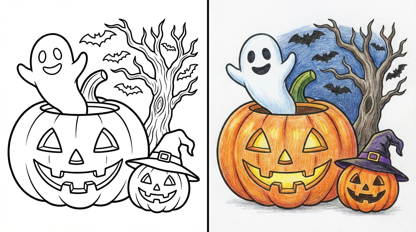 halloween pumpkins coloring pages