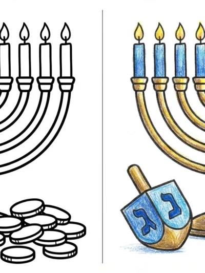 Hanukkah coloring pages