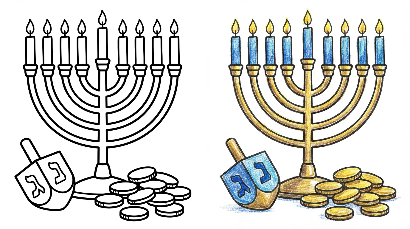 hanukkah coloring pages