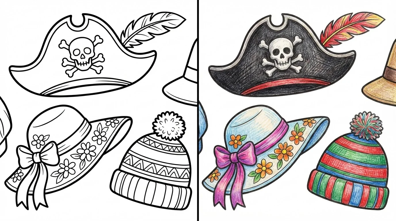 hat coloring pages