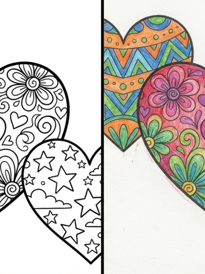 Heart coloring pages