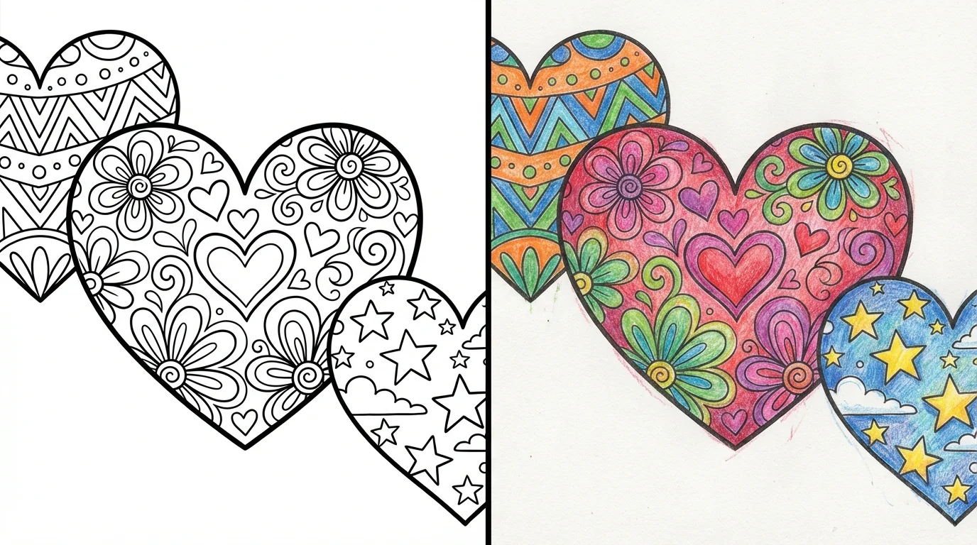 heart coloring pages