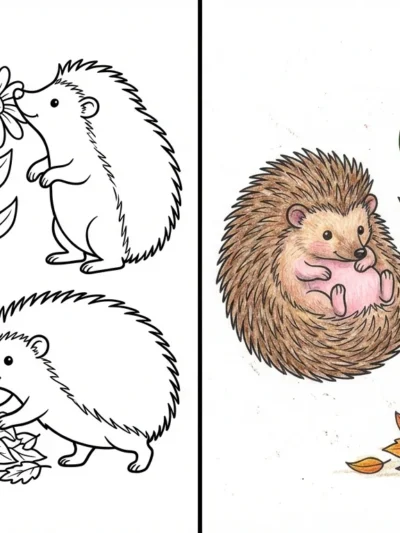 Hedgehog coloring pages