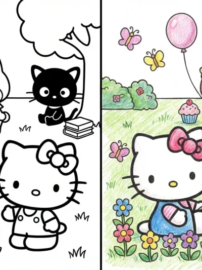 Hello Kitty coloring pages