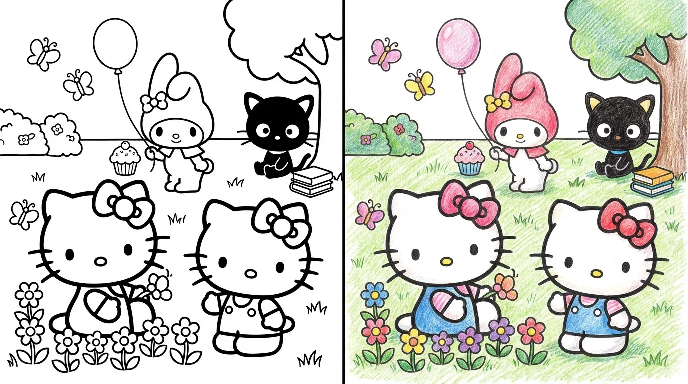 hello kitty coloring pages