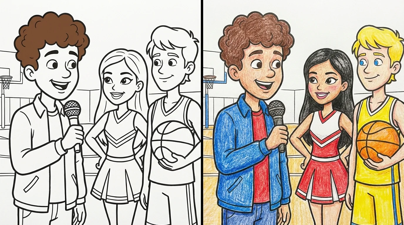 high school musical coloring pages