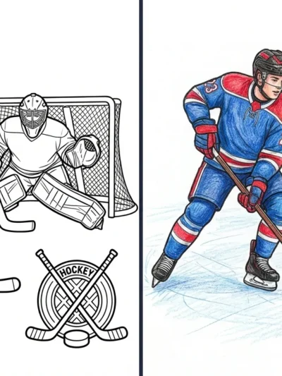 Hockey coloring pages