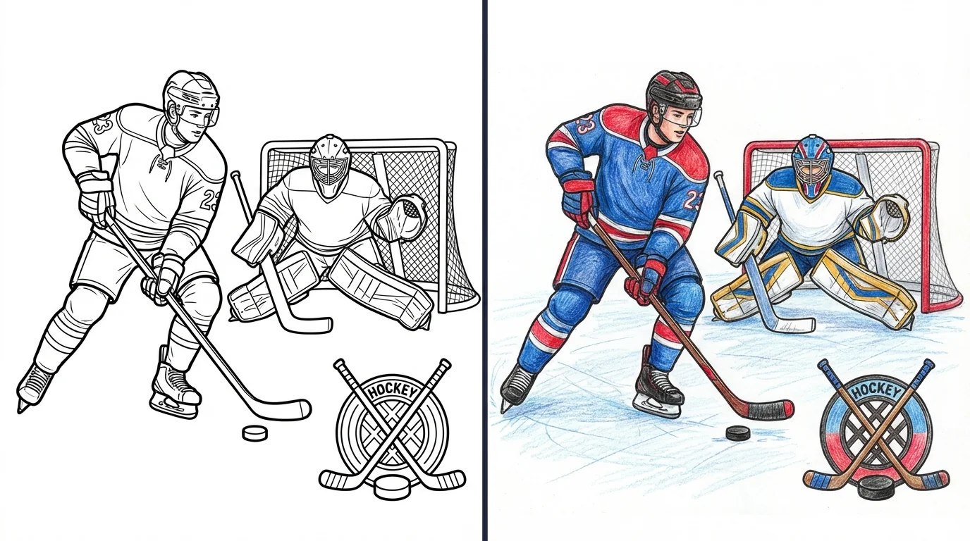 hockey coloring pages