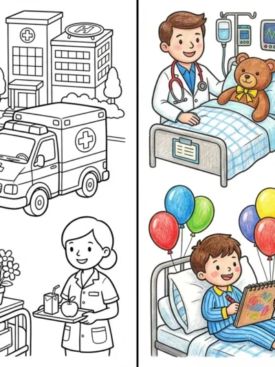 Hospital coloring pages