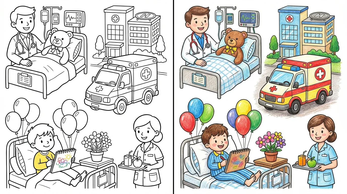 hospital coloring pages