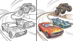 hot wheels coloring pages