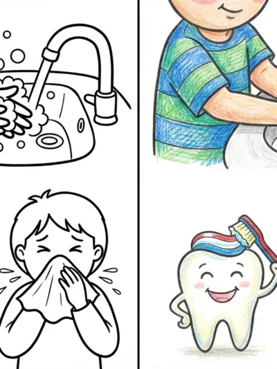Hygiene coloring pages