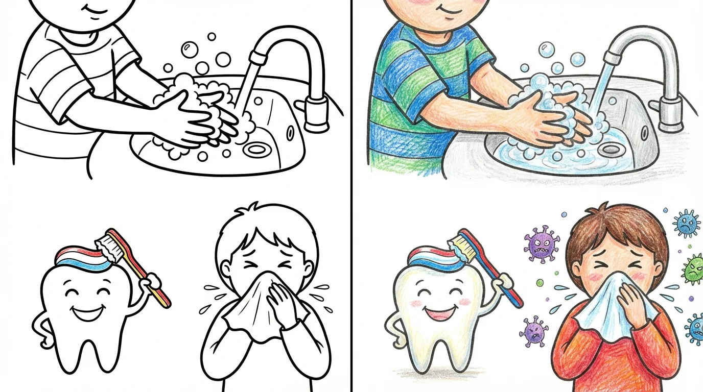 hygiene coloring pages