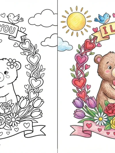 I Love You coloring pages