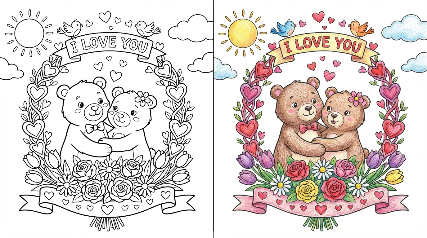 i love you coloring pages