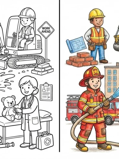 Jobs coloring pages