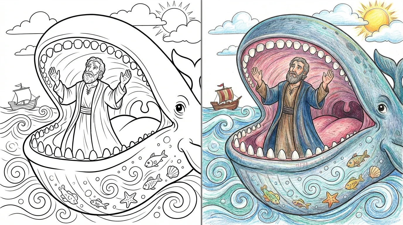 jonah coloring pages