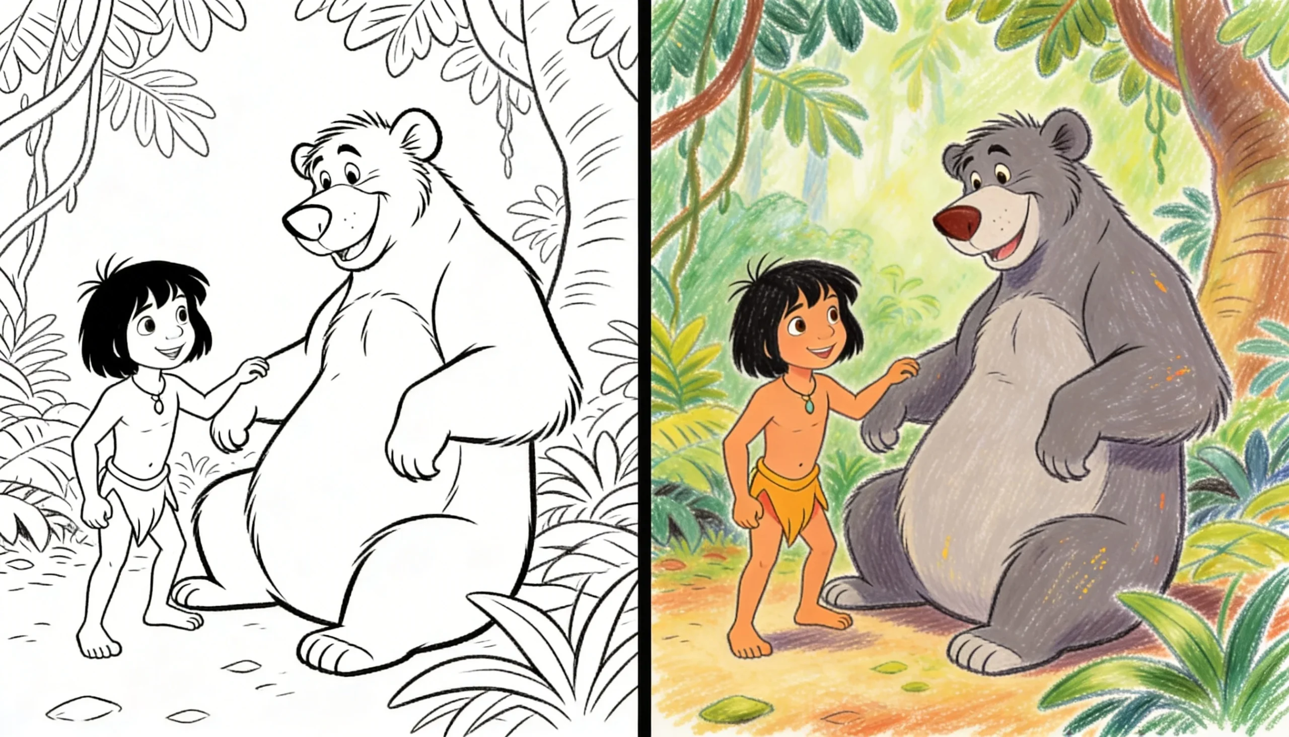 jungle book coloring pages