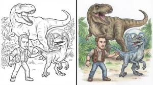 jurassic world coloring pages