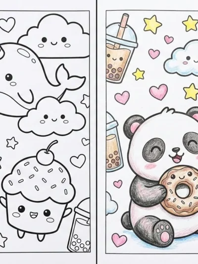 Kawaii coloring pages