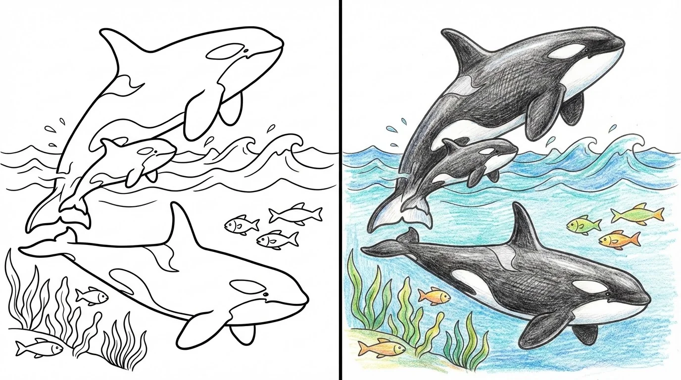 killer whale coloring pages