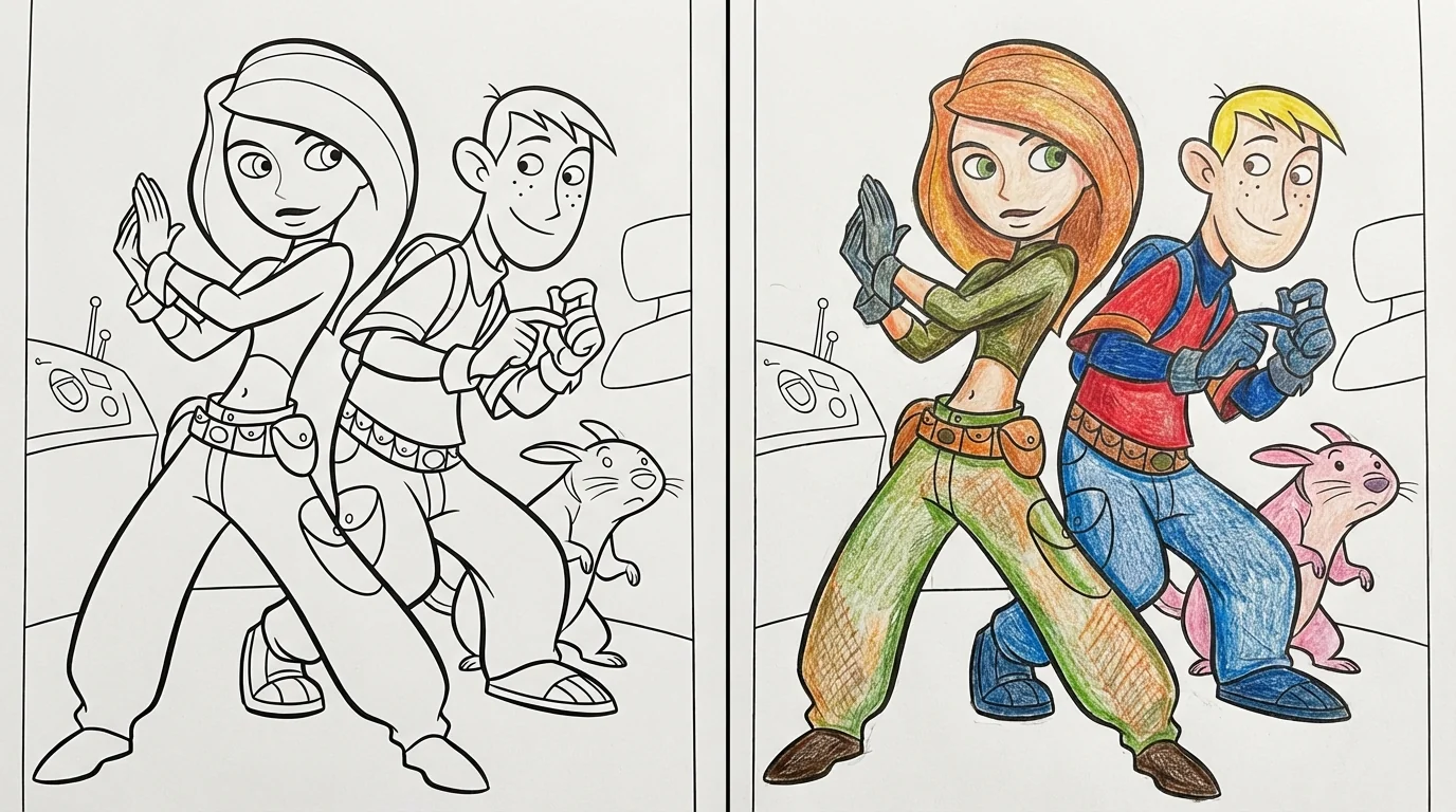 kim possible coloring pages